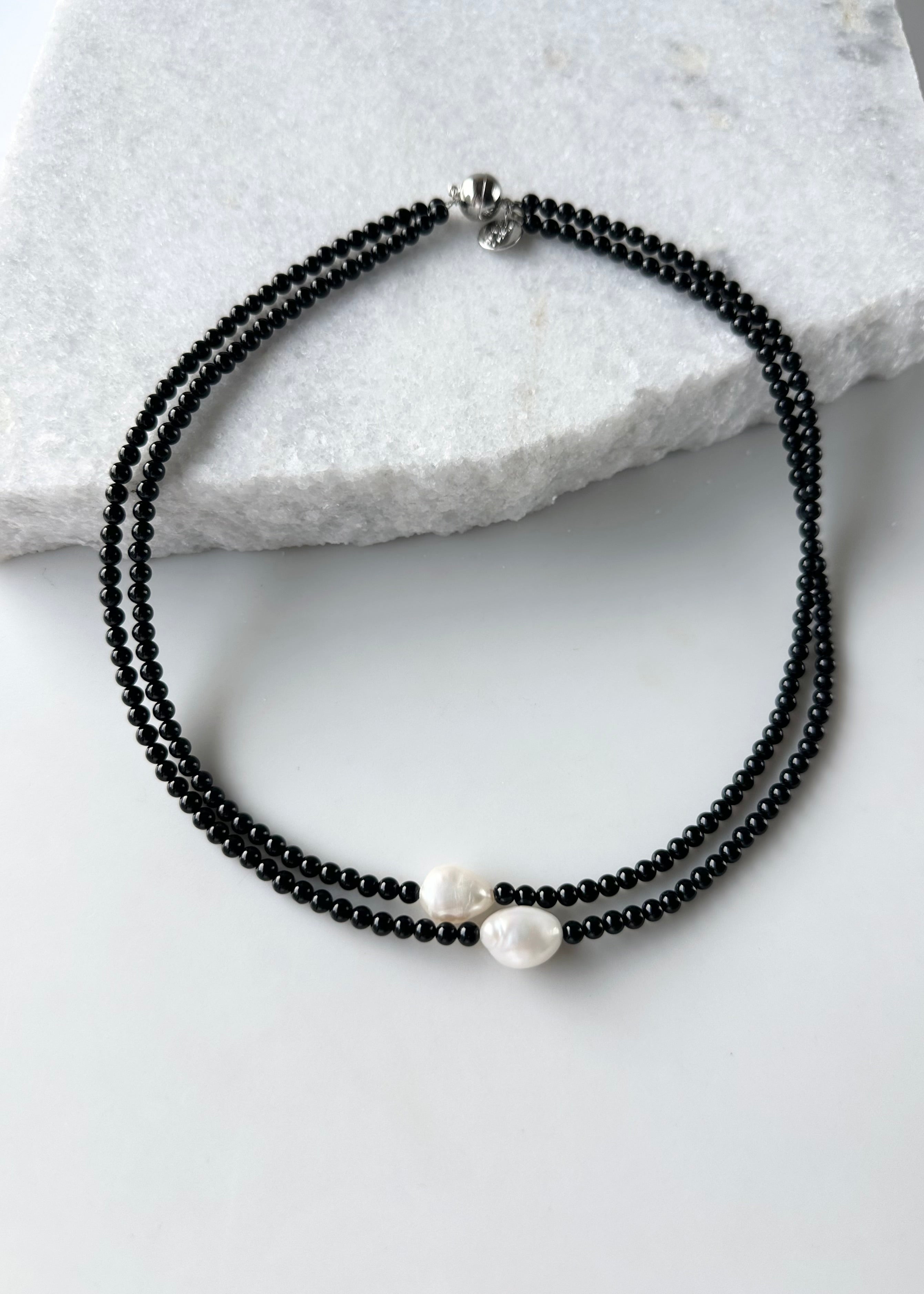 【Sentiments】NO.266 NECKLACE orginal pearl WWII Japan Single Strand PEARL ART DECO VTg 52
