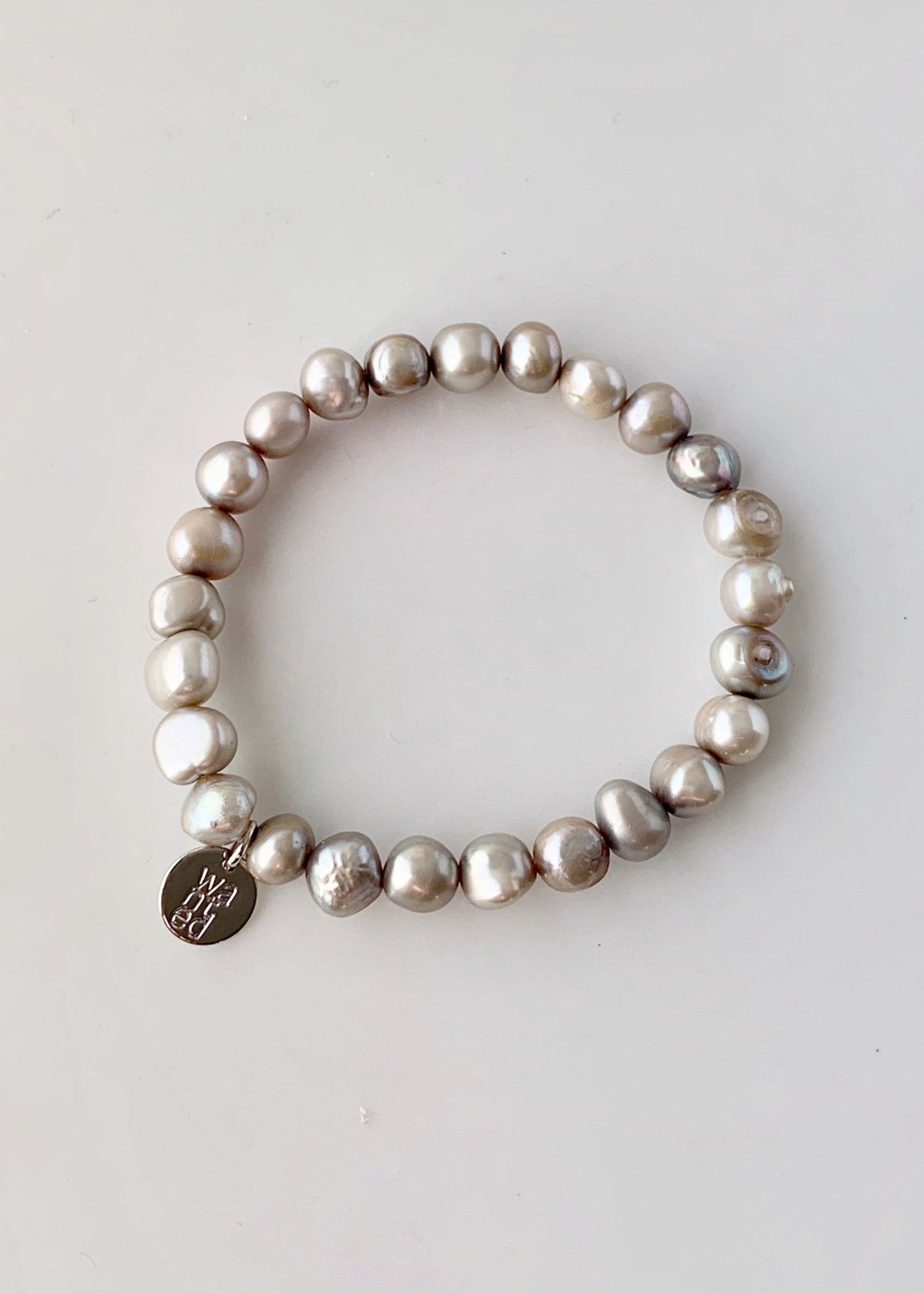 Pretty Stretch Bracelet with Baroque Silver Freshwater Pearls that can be Worn Alone or Stacked with your Other Favorites.