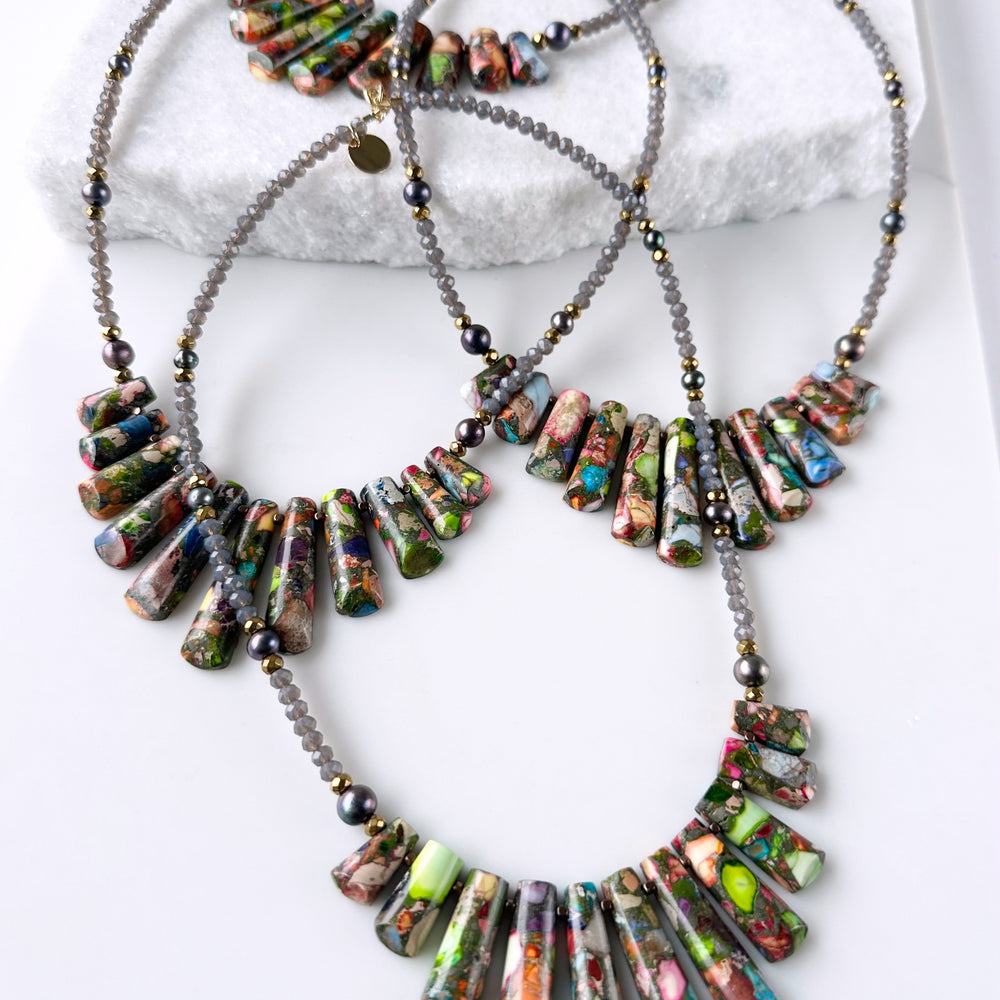 
                      
                        IMPRESSION JASPER & PEARL NECKLACE - LIMITED EDITION
                      
                    