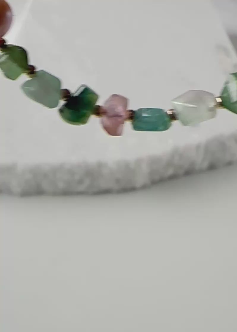 TOURMALINE & PINK PEARL NECKLACE - WANTED ONE OF A KIND
